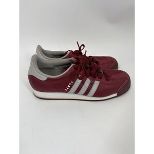 Adidas Samoa Burgundy Red White Low Top Sneakers Men's US 10.5 Leather